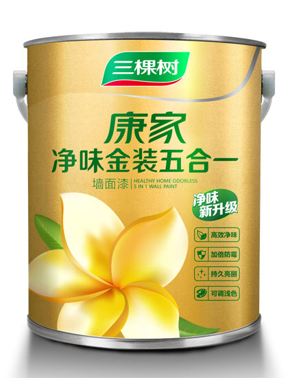 康家净味金装五合一墙面漆 5L