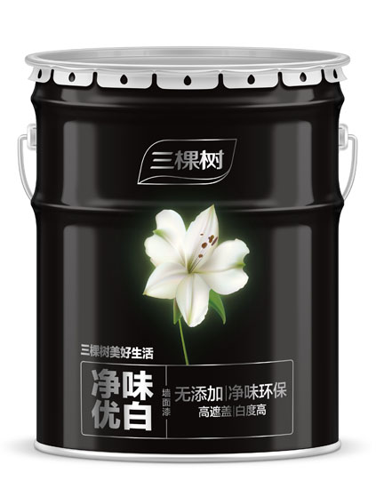 美好生活净味优白墙面漆 18L